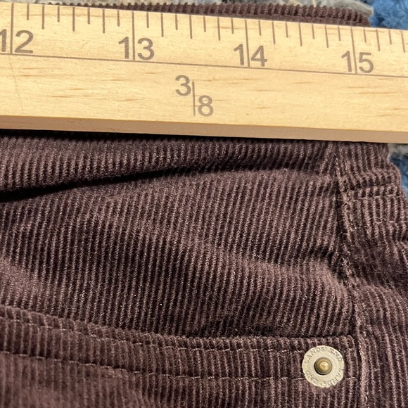 Lands End Corduroy Brown Pants 5 Pocket Mid Rise Straight Size 6 - Picture 8 of 10